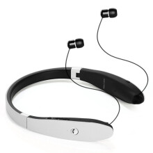 SX-991 Wireless Sports Neckband Folding Telescopic Wired Bluetooth5.0 Stereo Earphones Headphone with Microphone B
