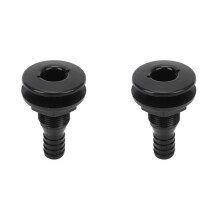2X Boot Waterafvoer Scupper ABS 3/4 Inch Zwart Through Hull Connector Slangkoppeling Afvoeruitlaat Vervangingshardware