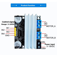 3-18V Motor Drive Board 10A Dual Channel H Bridge Motor Drive Module PWM Speed Regulator Dimmer Module