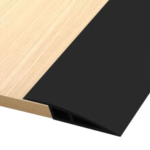 Self Adhesive Floor Transition Strip 2M Black, Smooth Carpet to Tile Threshold Trim for Doorway Edge Protection
