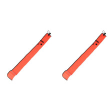2pcs 1M Scuba Diving Surface Buoy SMB Signal Tube Safety Visibility Float Signal Tube,Red