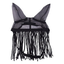 Masque Anti-Mouches Respirant pour Chevaux avec Pompons, Bonnet Ajustable pour L'Équitation, le Ranch et L'Écurie (Taille L)