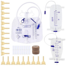 3PCS Catheter Bags for Men Urinary Drainage Bags with Anti-Reflux Chamber Kink-Resistant Thickened Tube 25MM