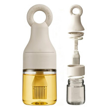 2-in-1 Oil Brush Bottle with Silicone Brush Borosilicate Glass Oil Dispenser for BBQ Leak-Proof & No Drip Design