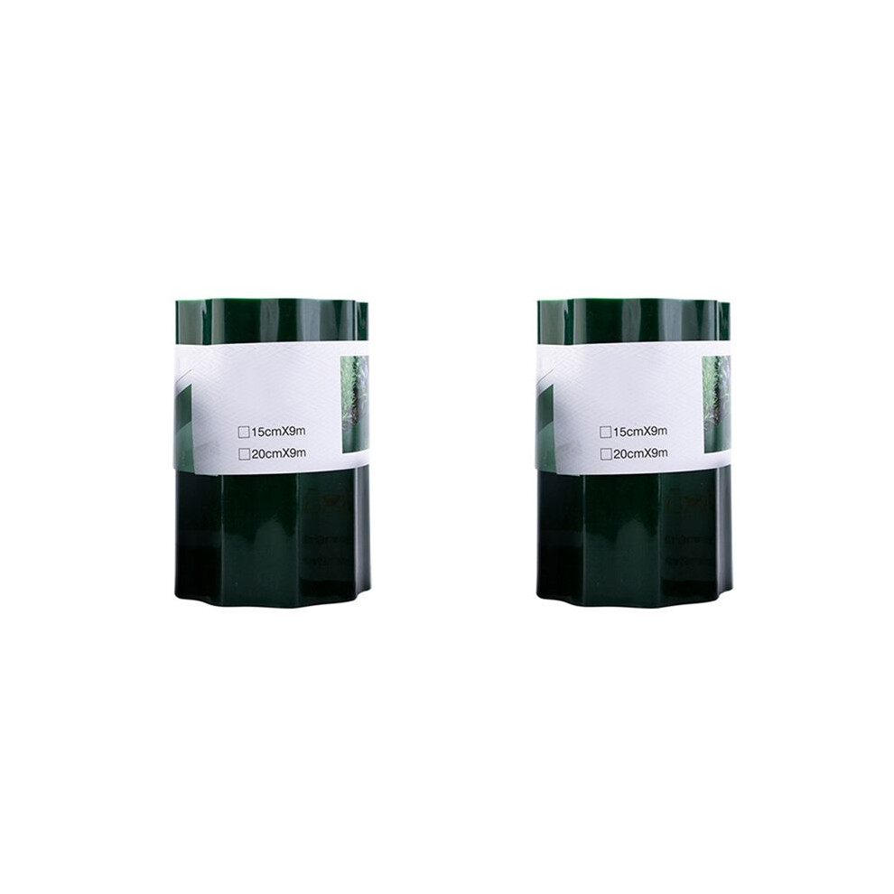 2X Plastic Garden Fence Corrugated Fence Fence Garden Gardening Lawn Fence Decoration 20Cmx9m 6033538463454