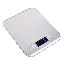 Balance de Cuisine Numérique 10 Kg avec Écran LCD, en Acier Inoxydable, pour Peser Bijoux, Aliments et Snacks