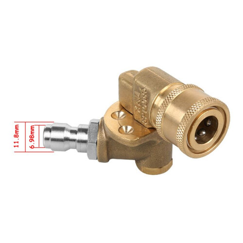 2 Set 1/4In Quick Connect Pivoting Coupler Adjustable Adapter W/5 Spray Nozzles Copper Connection 2