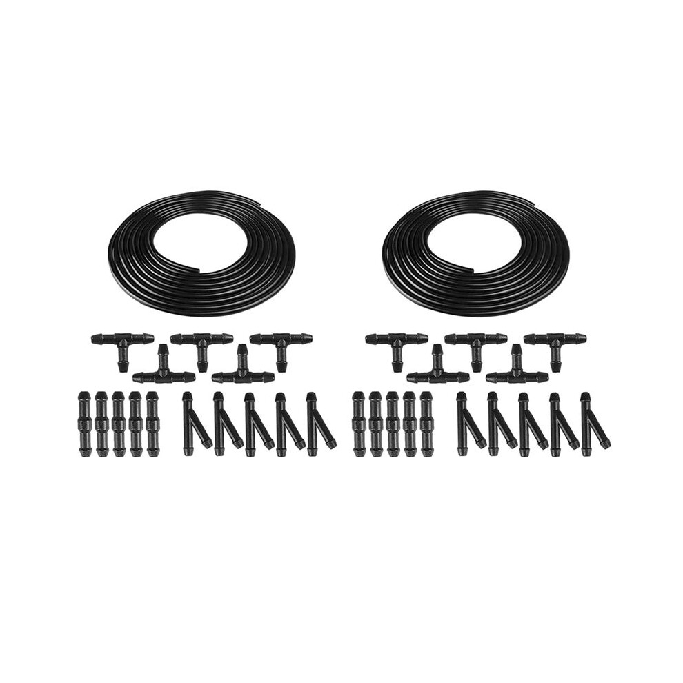 2X Universal Windshield Washer Nozzle Fluid Hose Kit With Hose Connectors For Most Of Car Washer (6M + 30Pcs Connectors) 6031598818214