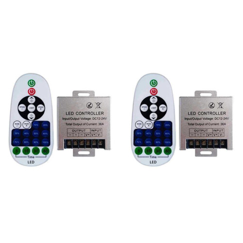 2X Dimmer Remote  Power 360W Led Box Controller for Single Color Led Strip Light DC12-24V Dimming 23Key IR Remote Kit