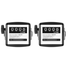 2X Mechanical Fuel Gauge 4-Digit Fuel Flow Mechanical Fuel Flow Meter 25mm (1 Inch Internal Thread) 5-30 GPM/20-120L/Min