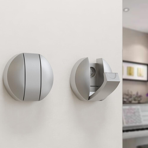 Wall Mounted Folding Hook Aluminum Coat Rack Silver Foldable SpaceSaving Hanger for Bathroom Kitchen