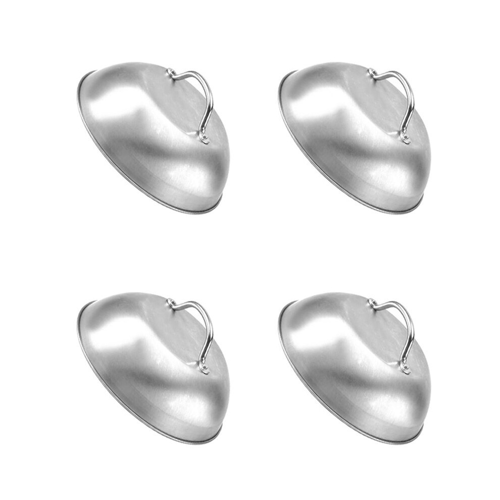 4X Stainless Steel Steak Cover Thicken Western Restaurant Western Food Cover Hand Handle Steak Cover Hemispherical Cover 6033231070966