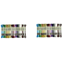 38 Stks Metallic Borduurgaren Meerkleurige Borduurgaren Glitter Borduurgaren Kruissteek Draad