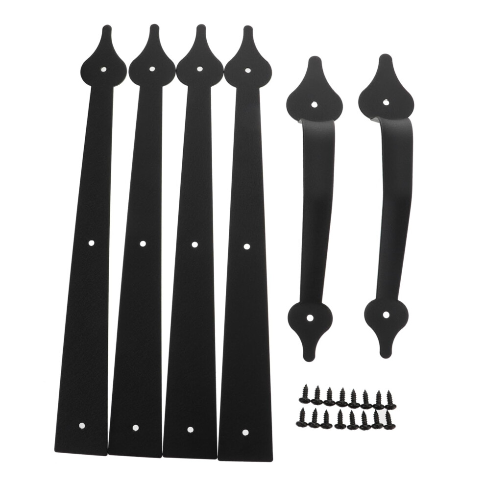 Barn Door Handle Set Rustic Industrial Design Durable Carbon Steel Sliding Pull For Garage Or Warehouse 9771547818793
