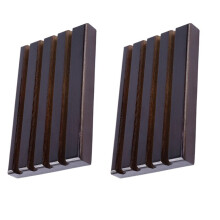 2X Challenge Coin Display Stand Rack Coin Holder 4-Row Torched Wood Challenge Coin Display Holder Stand