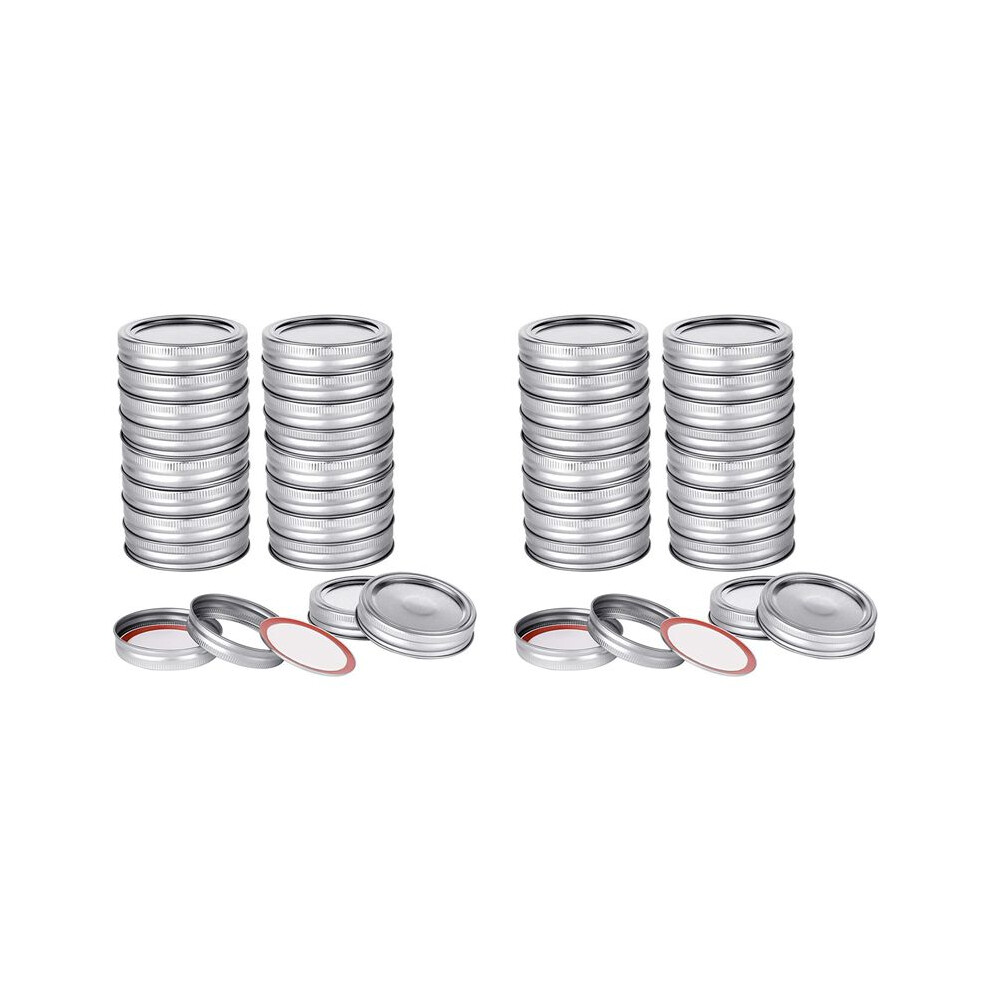 40Pcs Mason Jar Lids & Rings Set For Regular Mouth Canning,Split-Type & Leak Proof Lids For Kerr Jars (70 Mm) 6031462949891