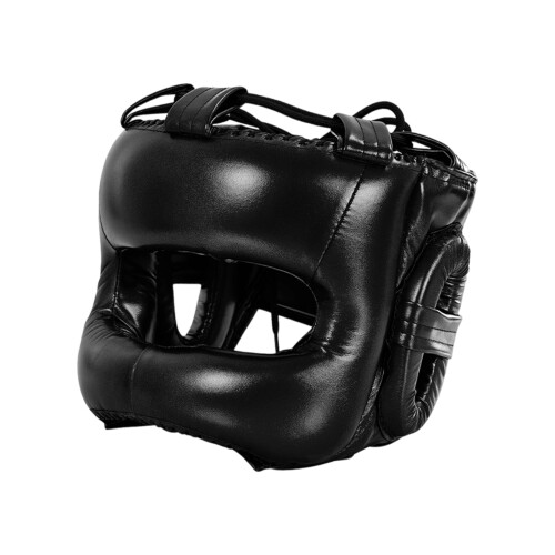 PU Boxing Helmet with Thicken Padding and Stylish-Black