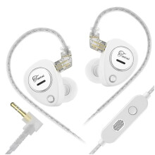 KZ Taurus in-Ear Monitor Hoofdtelefoon met Dubbele Microfoon, 8 mm Drivers, Krachtige Bas, Gaming Oordopjes, Bedraad, Ruisonderdrukking A