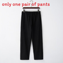 (Black,M)Chinesischer Stil Herren Leinen Freizeithose mit Bändern für bequeme Sommerkleidung