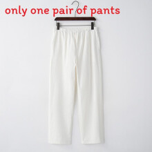 (White,L)Calças casuais masculinas de linho estilo chinês com gravatas para uso confortável verão
