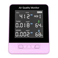 6IN 1 CO2 Meter Digital Temperature and Humidity Tester Carbon Dioxide Detector TVOC HCHO B