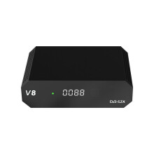 V8 Satellitenreceiver DVB-S/S/S2X 1080P Full HD HEVC Integriertes 2,4-GHz-WLAN BISS Auto Roll Digitaler TV-Decoder EU-Stecker