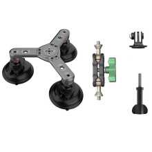Support de Caméra de Voiture en Alliage D'Aluminium avec Ventouse, Réglable à 360, Compatible avec pour Hero 9-13, pour et pour