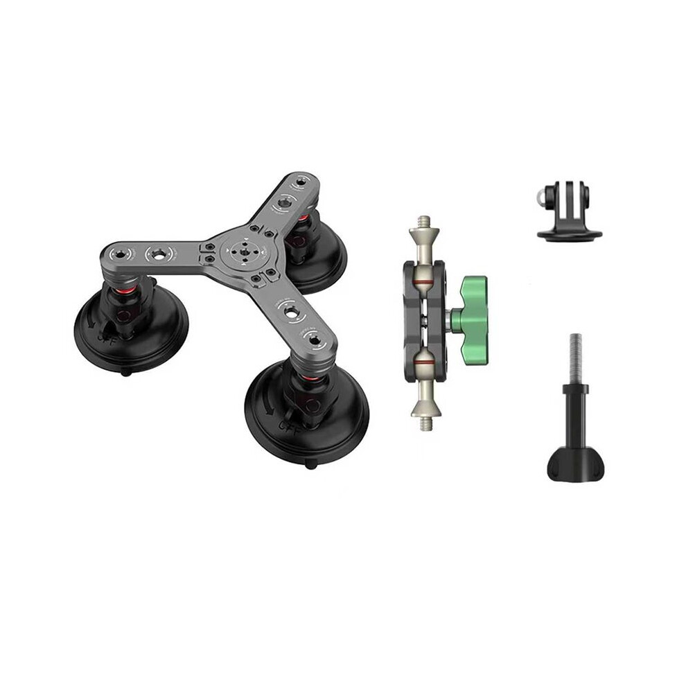 Aluminum Alloy Car Phone Camera Holder Suction Cup 360 Adjustable For Hero 9-13 Action Camera Mount 4711820421918