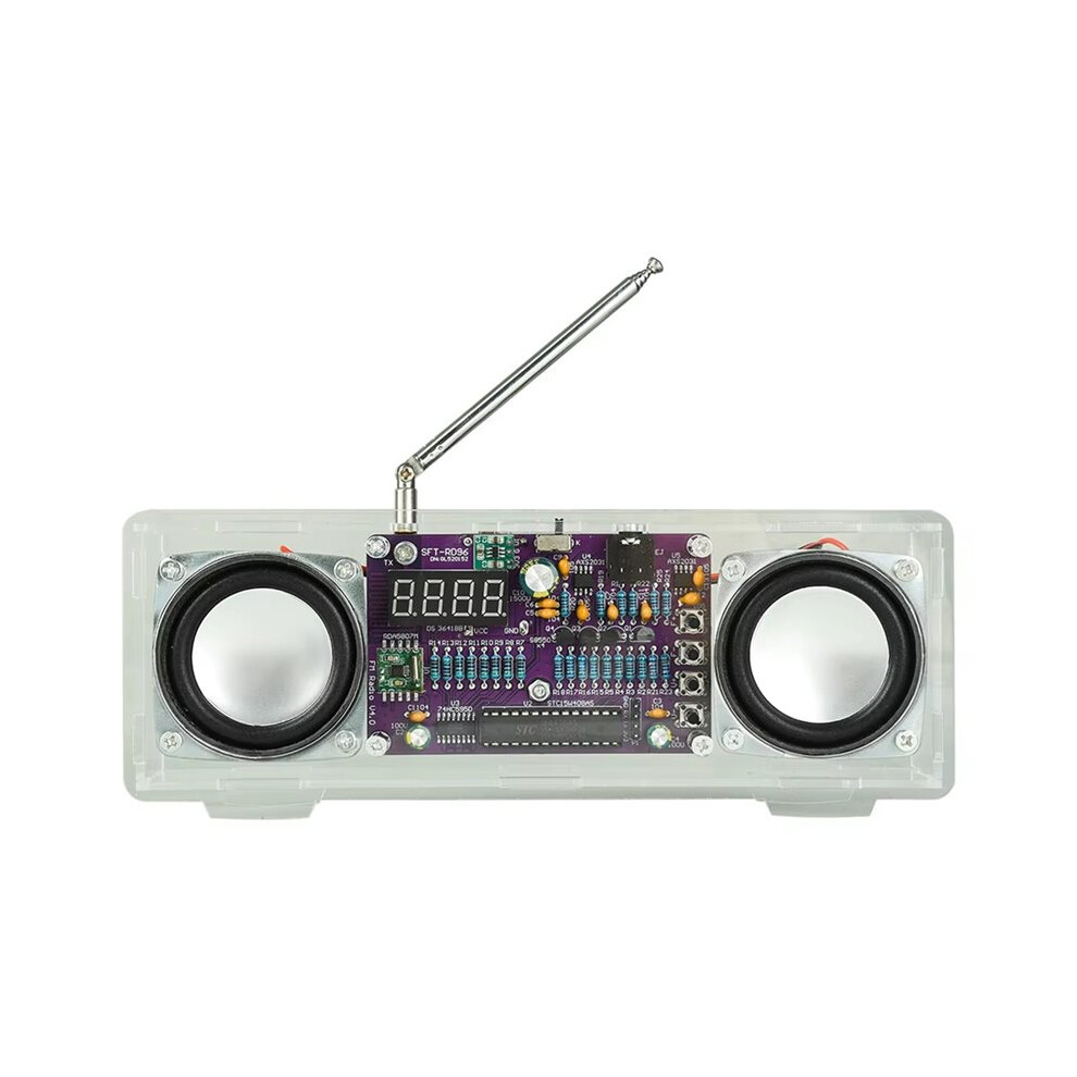 87.5Mhz-108Mhz Fm Radio Soldering Kit Digital Tube Display Fm Radio Electronic Diy Kit Soldering Learning Electronic Kit 4711580861542