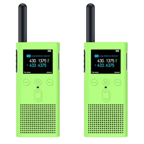 2X para  Walkie Talkie 2S Capa Protetora Silicone Capa Interphone Shell Protetor Acessórios Anti-Drop, Verde