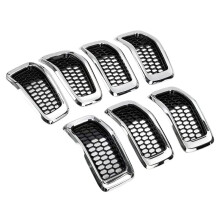 Car Front Mesh Racing Grills Bumper Honeycomb Grille for  Cherokee 2014-2018 68303626AA Chrome