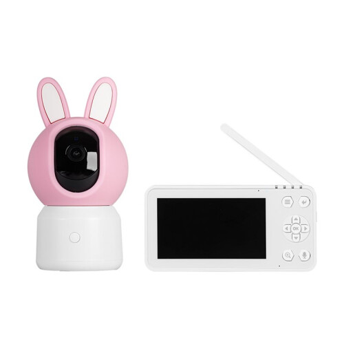 Monitor de Vídeo para Bebês de 4,5 Polegadas, Câmera de Segurança Wi-Fi de 2MP com Temperatura, Luz Suave e Canções de Ninar para Casa B