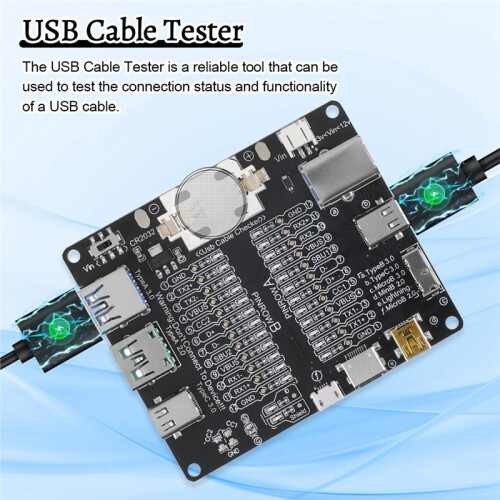 USB Cable Tester USB Data  Detection Board Short Circuit  Test Board Data Cable Anomaly Detection Test Tool 2