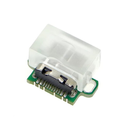 Charging Port with Cover Shell for Gameboy Advance SP Charging Socket to USB-C USB Type-C Port Interface Fluorescence