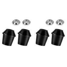 4 Verpakkingen Bass Drum Spur Feet, Bass Drum Legs, Schroefdraad Rubberen Voet met Borgmoeren voor Bass Drum