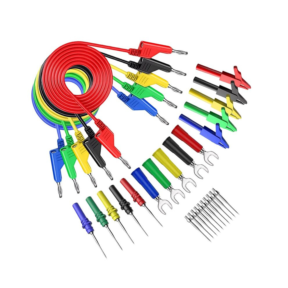 P1036b 4Mm Banana To Banana Plug Test Lead Kit For Multimeter Match Alligator Clip U-Type & Puncture Test Probe Kit 4713493846715
