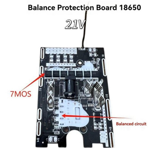 4PCS Battery Protection Board with Equalizer Circuit for  18650 Power Tool 21V Battery Charging Circuit Module 1