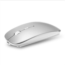 Mouse Sem Fio Recarregável Compatível com  2.4GHz, com Modos Duplos e  Receptor para PC e Laptop.