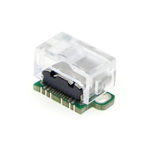 Charging Port with Cover Shell for Gameboy Advance SP Charging Socket to USB-C USB Type-C Port Interface Clear