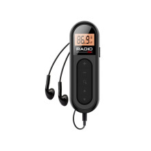 Rechargeable Portable FM Radio with Clip Earphones for Meetings Tours Guide Walking Sports Pocket FM Receiver
