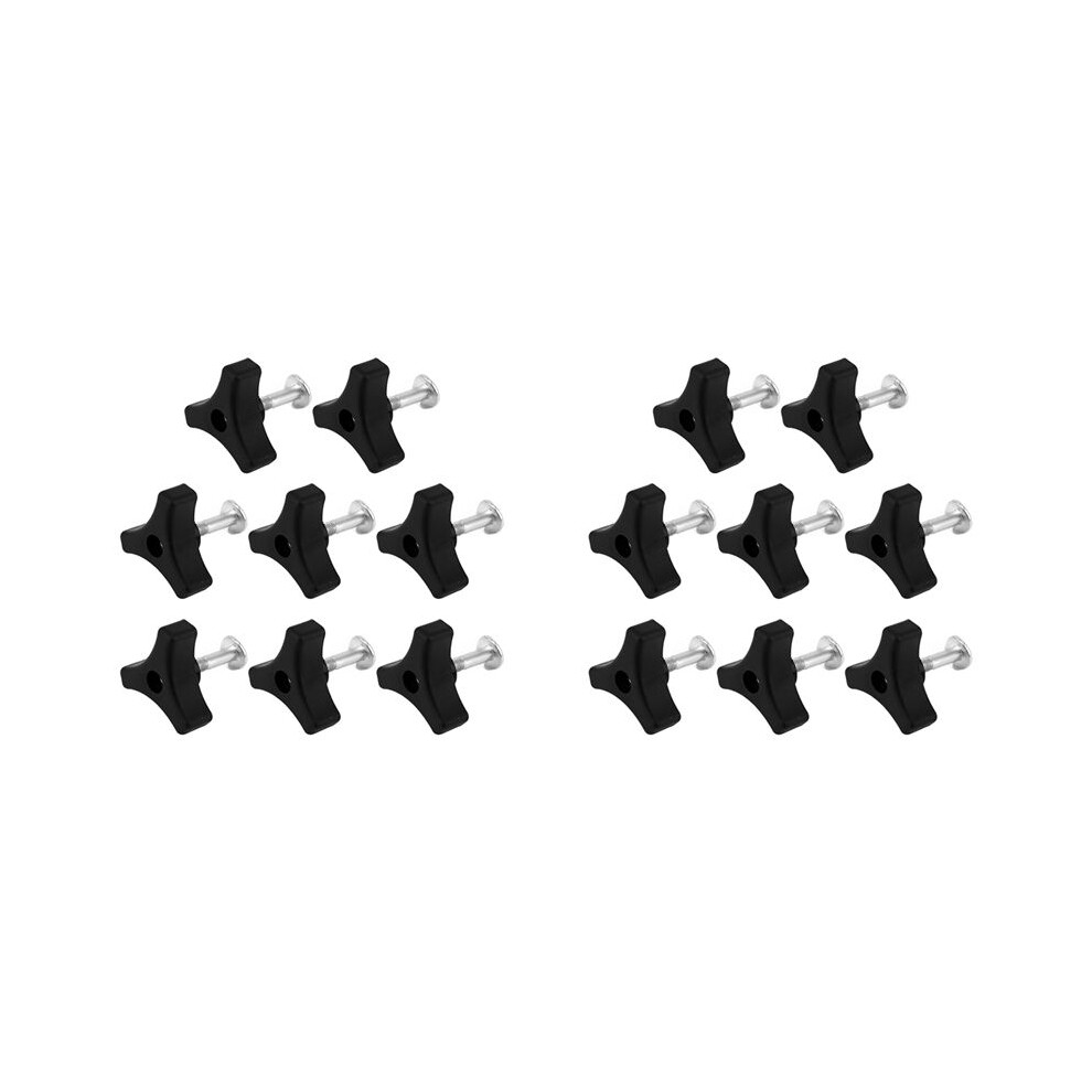 16 Sets Lawn Mower Handle Bolts, Triangle Handle Knob Nut Screw Bolt Lawnmower Handle Wing Nut Universal Fixing Nut 4712279302858