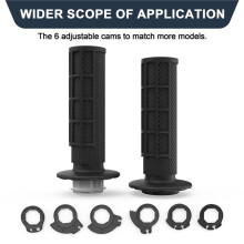 4X Non Slip Lock- Grips Handle, Universal Motorcycle Handlebar Grips with the Snap-in Cam,Dirt Pit Bike HandGrip Black