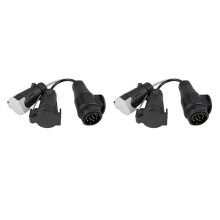 2X Towing Adapter 13 Plug Pin to 7 Pin 12N+12S Socket Towbar Electric Conversion Adapter Lead for Trailer Truck Caravan