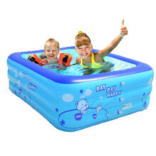 Inflatable Pool for Backyard, Large Family Swimming Pool with Quick Inflate and LeakResistant Design