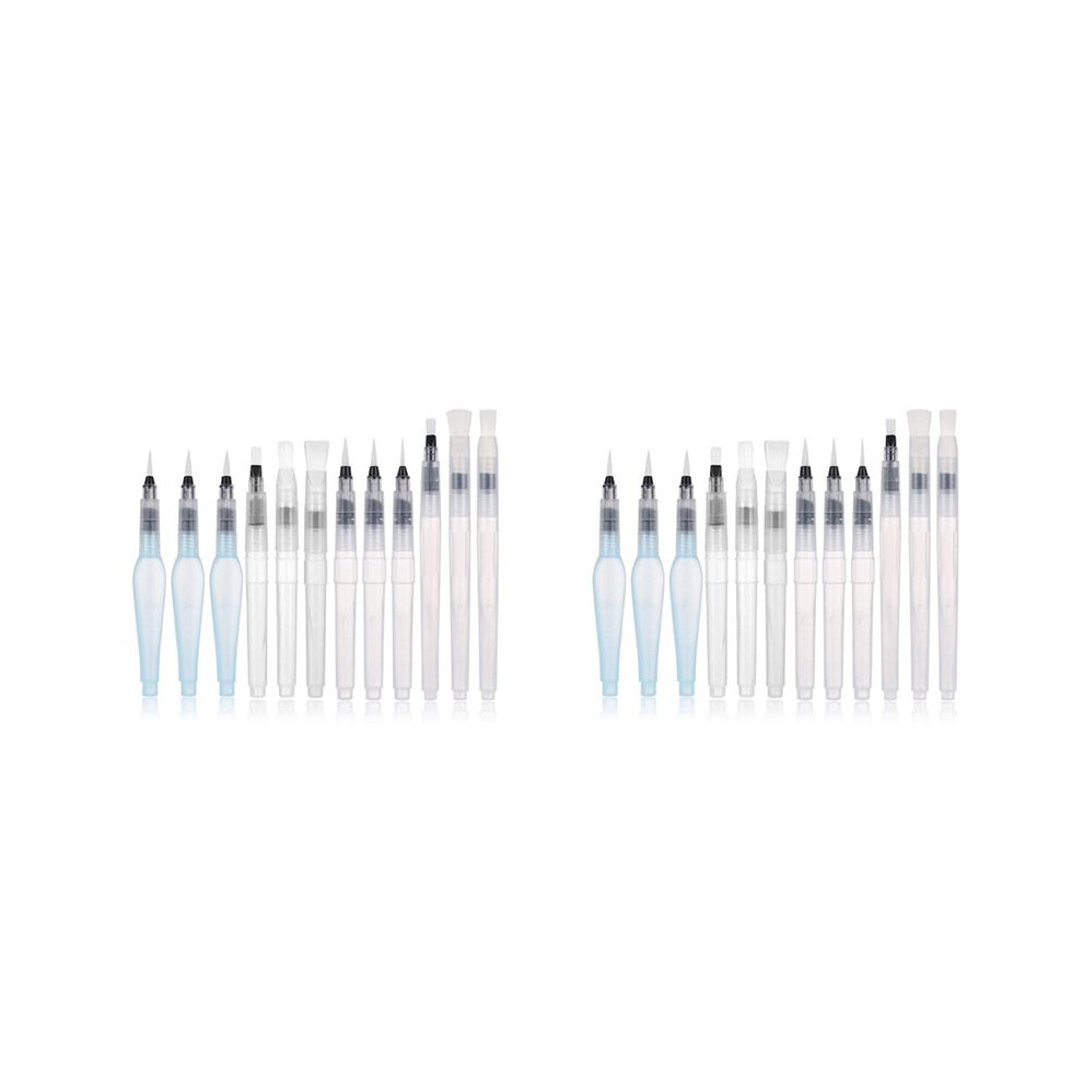 Water Color Brush Pen Set 24 Pcs Water Paint Brushes Refillable Watercolor Brush Pens For Student, Party, (24Pcs) 6031621578023