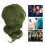 Model: Short Wavy Wig, Breathable, Green 1