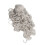 Matte Silver Long Curly Braided Wig 28.3in 72cm 1