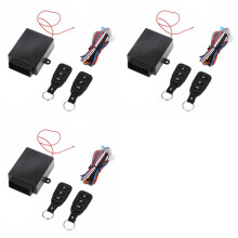 3X Kit Central Remoto Universal para Automóvil de 12 V Cerradura de Puerta Sistema de Entrada Sin Llave para Vehículo con 6 Controles Remotos