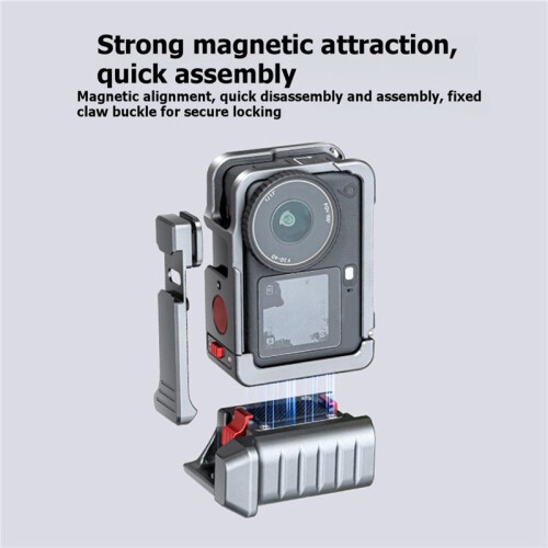 Rabbit Cage Frame for  Osmo Action 6 Sport Action Camera Mounting Cage with Magnetic Handle Protective Frame 2