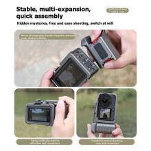 Kaninburram för för Osmo Action 6 Sport Actionkamera Monteringsbur med Magnetiskt Handtag Skyddsram